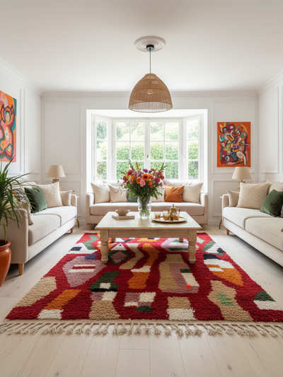 Tapis berbère coloré - 200 x 280 cm - Atlas bloom