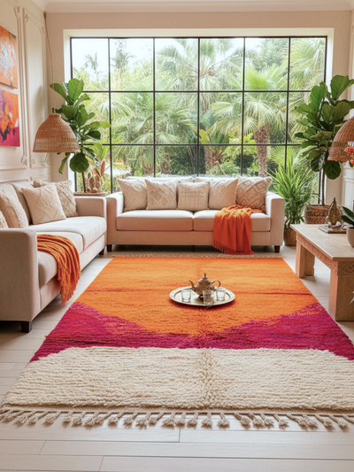 Tapis berbère tricolore - 160 x 239 cm - Atlas Fireline