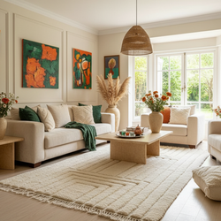 Tapis berbère blanc - 150 x 250 cm - Oasis Dream