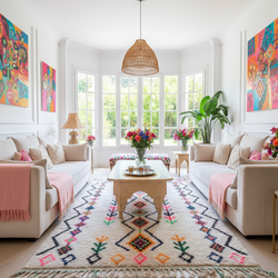 Tapis berbère Azilal coloré - 145 x 250 cm - Azilal mosaic