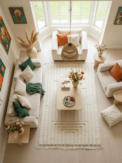 Tapis berbère blanc - 150 x 250 cm - Oasis Dream