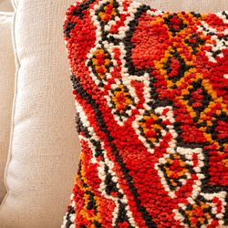 Coussin berbère vintage en laine naturelle 016
