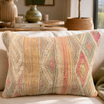 Coussin berbère vintage en laine naturelle - 020