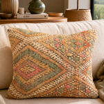 Coussin berbère vintage en laine naturelle - 021
