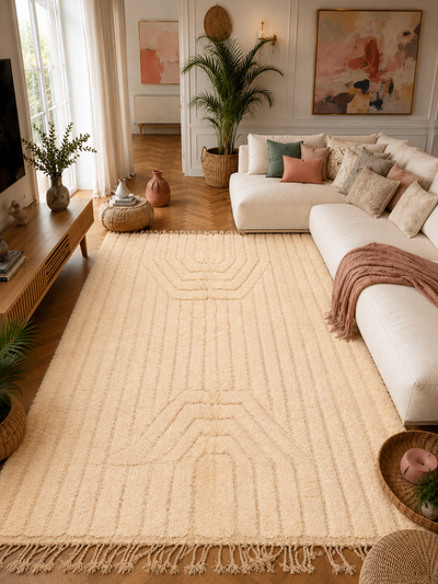 Tapis berbère blanc - 150 x 240 cm - Oasis Dream