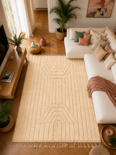 Tapis berbère blanc - 150 x 240 cm - Oasis Dream
