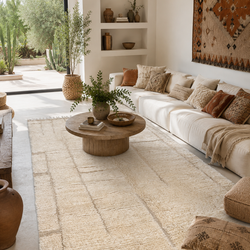 Tapis berbère blanc  - 161 x 258 cm - Whisper lines