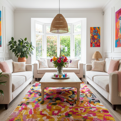 Tapis berbère multicolore- 150x 250 cm - Color burst