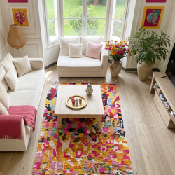 Tapis berbère multicolore- 150x 250 cm - Color burst