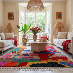 Tapis berbère multicolore- 150x 250 cm - Atlas Harmony