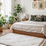 Petit tapis blanc à losanges- 150x 100 cm - White Mirage