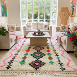 Tapis berbère multicolore- 150x 250 cm - Blooming Atlas