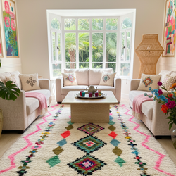 Tapis berbère multicolore- 150x 250 cm - Blooming Atlas