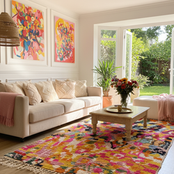 Multicolor Berber Rug - 150 x 250 cm - Color Burst