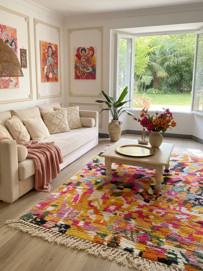 Multicolor Berber Rug - 150 x 250 cm - Color Burst