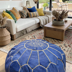 Pouf marocain en cuir – Fait main - 046