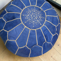 Pouf marocain en cuir – Fait main - 046